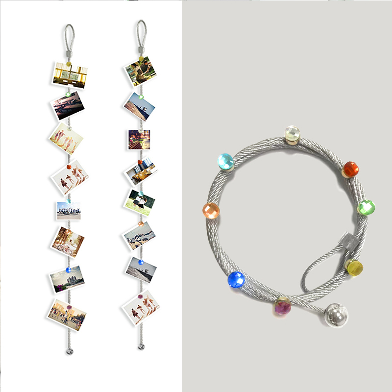 Picture Hanging Strip - Cristal manyetik kablo gümüş fotoğraf çerçevesi